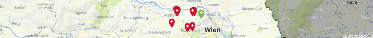 Kartenansicht für Apotheken-Notdienste in der Nähe von Tulbing (Tulln, Niederösterreich)